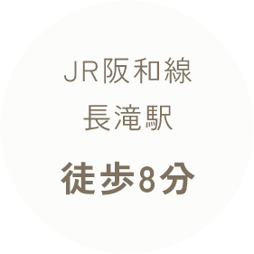 JR阪和線長滝駅 徒歩8分